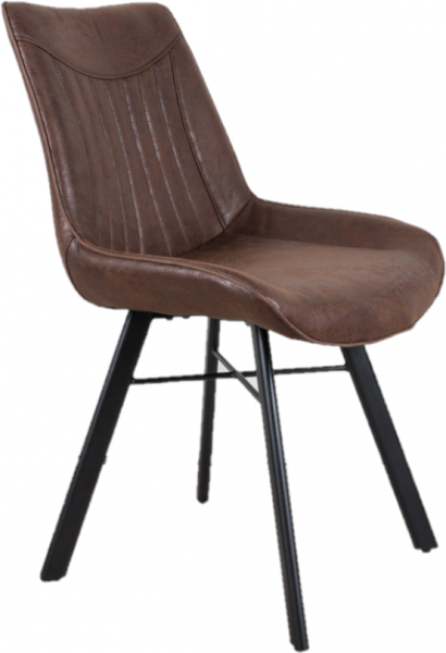 Stuhl Marcel aus recyceltem Leder | Braun